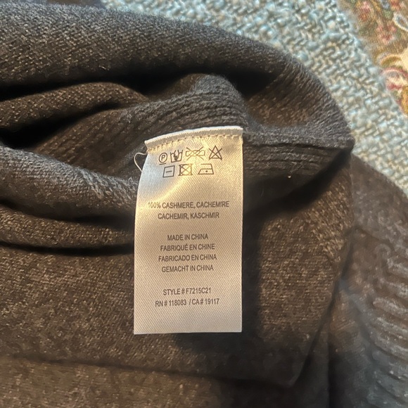 Minnie Rose 100% Cashmere Turtleneck Tunic- charcoal gray M/L - Picture 3 of 3